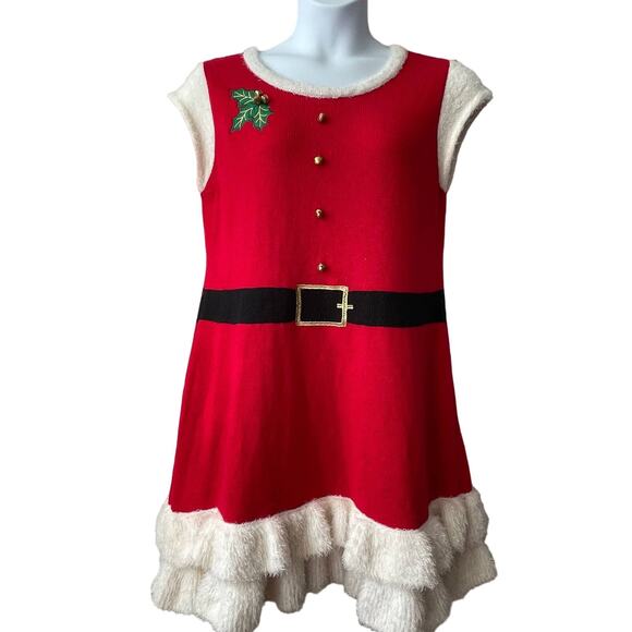 It's Our Time Ugly Christmas Sweater Double Ruffle Dress Size XL - Picture 1 of 5